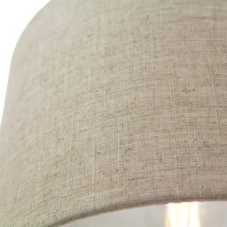 "Rackhams Contemporary and Stylish Natural Linen 10"" Lamp Shade in Oatmeal - 30cm Diameter" - thumbnail 3