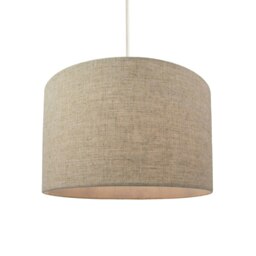 "Rackhams Contemporary and Stylish Natural Linen 10"" Lamp Shade in Oatmeal - 30cm Diameter" - thumbnail 2