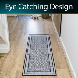 Rackhams Avanti Machine Washable Entrance Runner Doormat, 50x150cm - Grey - thumbnail 5