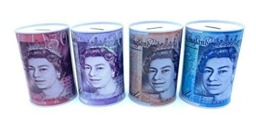 Rackhams - 2 x Jumbo Large (22 CM) Money tin box - Money box - money bank coin tin - money tins - money savings jar For Adults Kids - thumbnail 2
