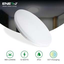 Rackhams 12W Ceiling Light With Microwave Sensor 960 Lumens CCT Changeable Warm White to Cool White, 250*55mm IP44 With Quick Connector - thumbnail 2