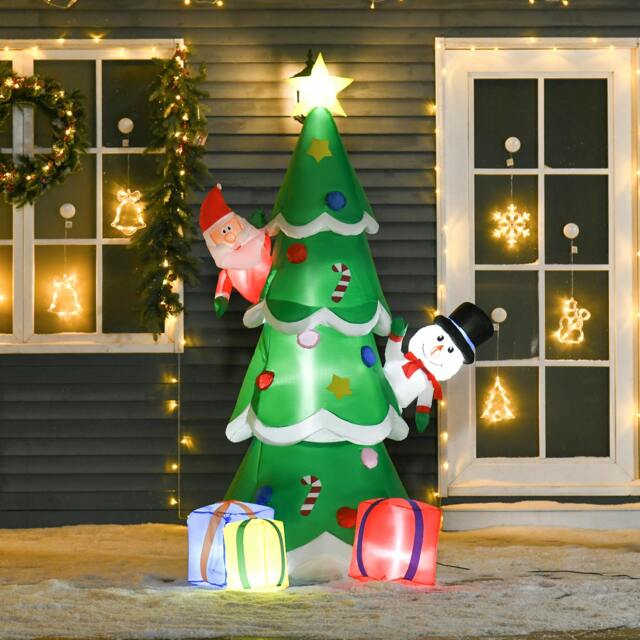 Rackhams 7ft Christmas Inflatable Tree LED Lighted Indoor Outdoor Decoration - image 1