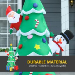 Rackhams 7ft Christmas Inflatable Tree LED Lighted Indoor Outdoor Decoration - thumbnail 5