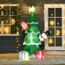 Rackhams 7ft Christmas Inflatable Tree LED Lighted Indoor Outdoor Decoration - thumbnail 2