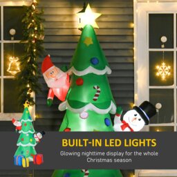Rackhams 7ft Christmas Inflatable Tree LED Lighted Indoor Outdoor Decoration - thumbnail 4
