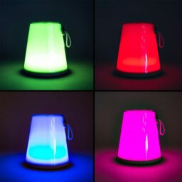 Rackhams Compact Modern White LED Colour Changing Rechargeable Touch Table Lamp - thumbnail 3