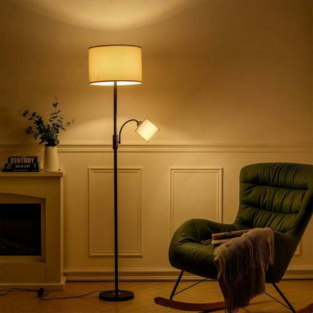 Rackhams 2-Light Floor Standing Lamp with Adjustable Head - image 1