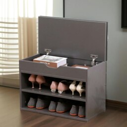 Rackhams Shoe Storage Bench 60CM Grey - thumbnail 5