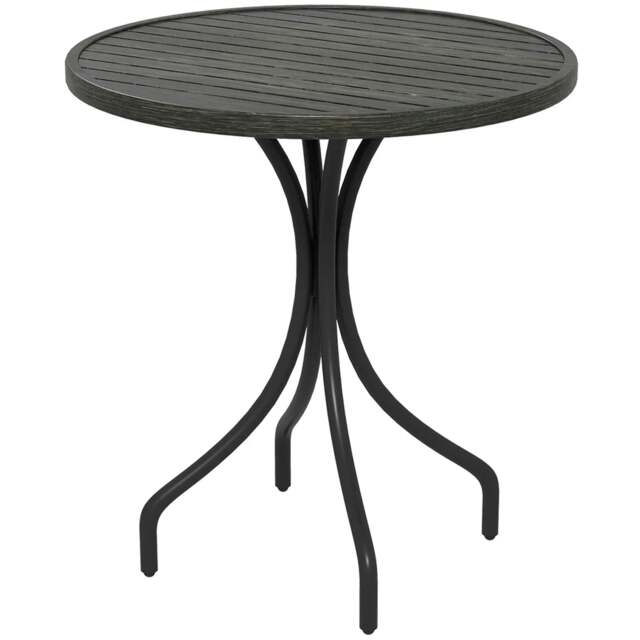 Rackhams 66cm Galvanised Steel Garden Table - Grey - image 1