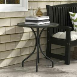 Rackhams 66cm Galvanised Steel Garden Table - Grey - thumbnail 2