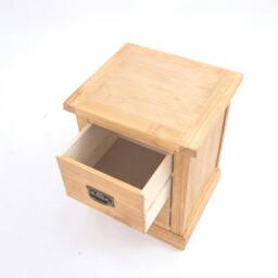 Rackhams Lucca 2 Drawer Bedside Table - Light Brown - thumbnail 4