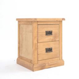 Rackhams Lucca 2 Drawer Bedside Table - Light Brown - thumbnail 2