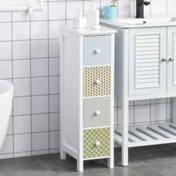Rackhams Chest of Drawers, 4 Drawer Dresser, Storage Organizer Toilet Tissue Cabinet for Bedroom, Bathroom - thumbnail 2