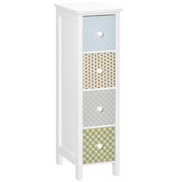 Rackhams Chest of Drawers, 4 Drawer Dresser, Storage Organizer Toilet Tissue Cabinet for Bedroom, Bathroom - thumbnail 1