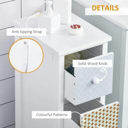 Rackhams Chest of Drawers, 4 Drawer Dresser, Storage Organizer Toilet Tissue Cabinet for Bedroom, Bathroom - thumbnail 5