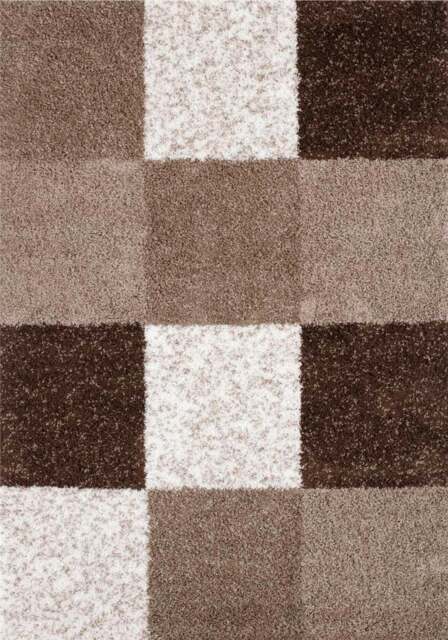 Rackhams Myshaggy Geometric Brown Rug - 60X110 cm - image 1