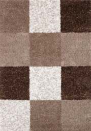 Rackhams Myshaggy Geometric Brown Rug - 60X110 cm