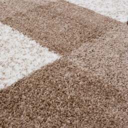 Rackhams Myshaggy Geometric Brown Rug - 60X110 cm - thumbnail 2