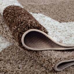 Rackhams Myshaggy Geometric Brown Rug - 60X110 cm - thumbnail 3