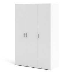 Rackhams Space Wardrobe with 3 doors White 1750 - White - Malemine - 1 - thumbnail 3