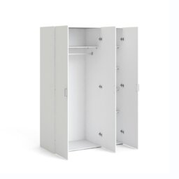 Rackhams Space Wardrobe with 3 doors White 1750 - White - Malemine - 1 - thumbnail 4