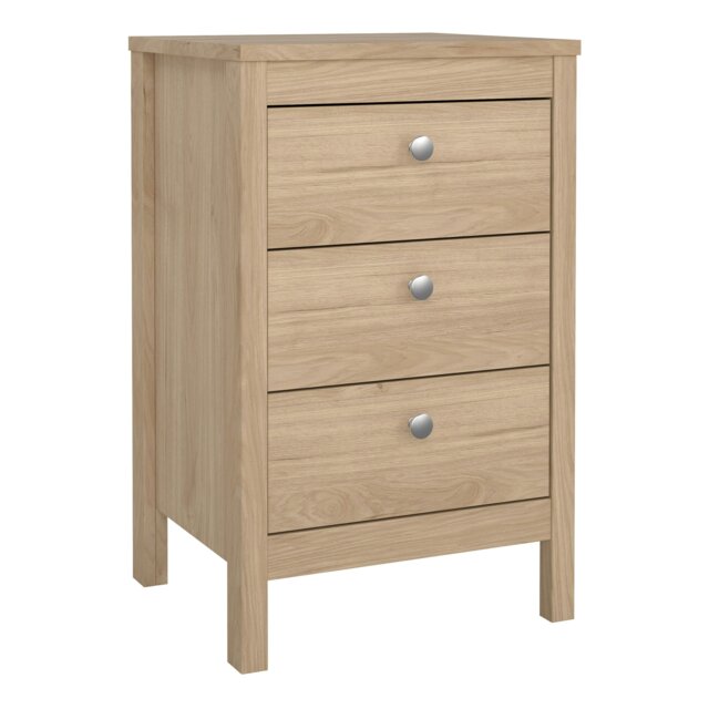 Rackhams Madrid Bedside Table 3 Drawers in Jackson Hickory Oak - Brown - Manufactured wood - 1 - image 1