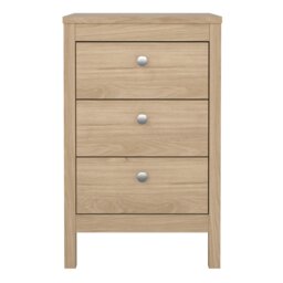 Rackhams Madrid Bedside Table 3 Drawers in Jackson Hickory Oak - Brown - Manufactured wood - 1 - thumbnail 2