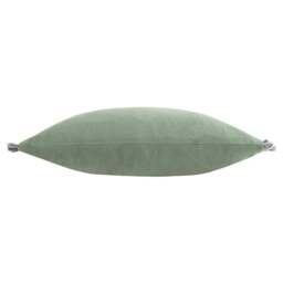 Rackhams Tilly Reversible Velvet Cushion Cover - Sage/Grey - 50cm x 30cm - Sage/Grey - 100% Polyester - thumbnail 3