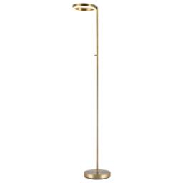 Rackhams Modern LED Halo Ring Floor Lamp in Antique Brass with CCT Dimmer - thumbnail 3