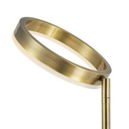 Rackhams Modern LED Halo Ring Floor Lamp in Antique Brass with CCT Dimmer - thumbnail 5