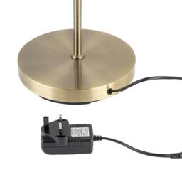 Rackhams Modern LED Halo Ring Floor Lamp in Antique Brass with CCT Dimmer - thumbnail 4