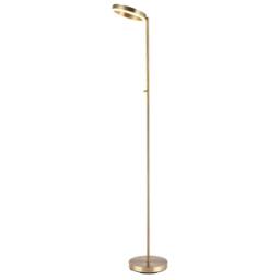 Rackhams Modern LED Halo Ring Floor Lamp in Antique Brass with CCT Dimmer - thumbnail 1