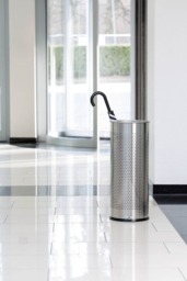 Rackhams Brushed Stainless Steel Umbrella Stand - 29 Litre Silver - thumbnail 3