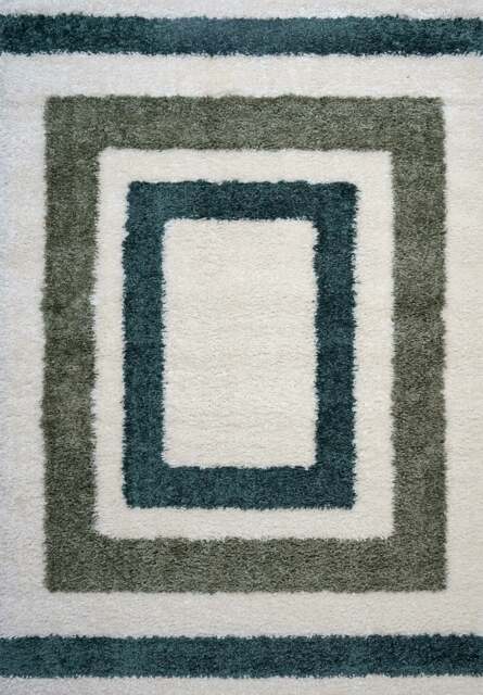 Rackhams Moodi Shaggy Green Marina Rug - 120X170 cm - image 1