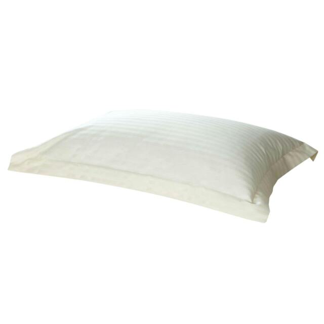 Rackhams 540 Thread Count Satin Stripe Oxford Pillowcase - Ivory - One Size - Ivory - 100% Cotton - image 1