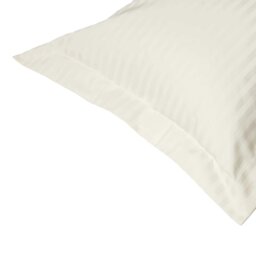 Rackhams 540 Thread Count Satin Stripe Oxford Pillowcase - Ivory - One Size - Ivory - 100% Cotton - thumbnail 3