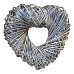 Rackhams Wicker Large Heart Shaped Wreath - Large