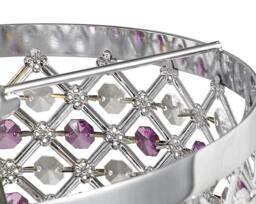 Rackhams Sparkly Ceiling Pendant Shade with Clear and Purple Beads - thumbnail 2