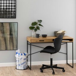 Rackhams Seaford Office Desk with 1 Drawer in Oak - 1 - Natural - 45 - thumbnail 6