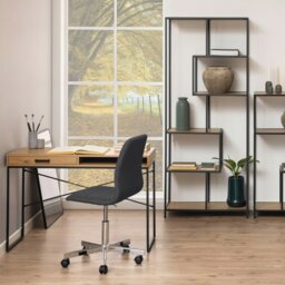 Rackhams Seaford Office Desk with 1 Drawer in Oak - 1 - Natural - 45 - thumbnail 4