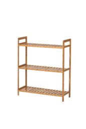 Rackhams 3 Tier Wood Audriel Bookcase - Brown - thumbnail 6