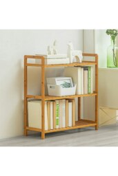 Rackhams 3 Tier Wood Audriel Bookcase - Brown - thumbnail 5