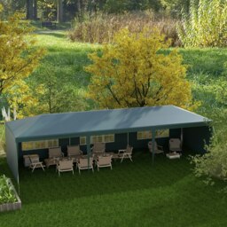 Rackhams 9m x 3m Outdoor Garden Gazebo Wedding Party Tent Canopy Marquee Green - 9m x 3m x 2.55m - thumbnail 1