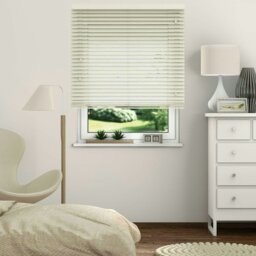 Rackhams Creme Smooth Finish Faux Wood Venetian Blinds with Strings  (130cm drop) - 230cm - thumbnail 4