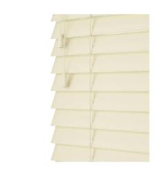 Rackhams Creme Smooth Finish Faux Wood Venetian Blinds with Strings  (130cm drop) - 230cm - thumbnail 1