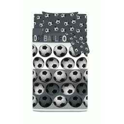 Rackhams Football Reversible Duvet Cover Set Grey - Single - Grey - thumbnail 5