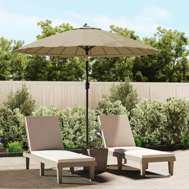 Rackhams Outdoor Parasol with Aluminium Pole 270 cm Taupe
