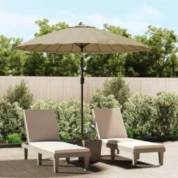 Rackhams Outdoor Parasol with Aluminium Pole 270 cm Taupe