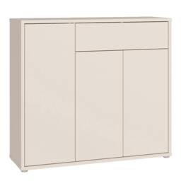 Rackhams Alice Springs Sideboard with 3 Doors Push-to-Open & 1 Drawer Push-to-Open in Sand - W 109.2 X  H 99.1 X  D 34.9cm - Sand - 1 - thumbnail 2