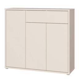Rackhams Alice Springs Sideboard with 3 Doors Push-to-Open & 1 Drawer Push-to-Open in Sand - W 109.2 X  H 99.1 X  D 34.9cm - Sand - 1 - thumbnail 4